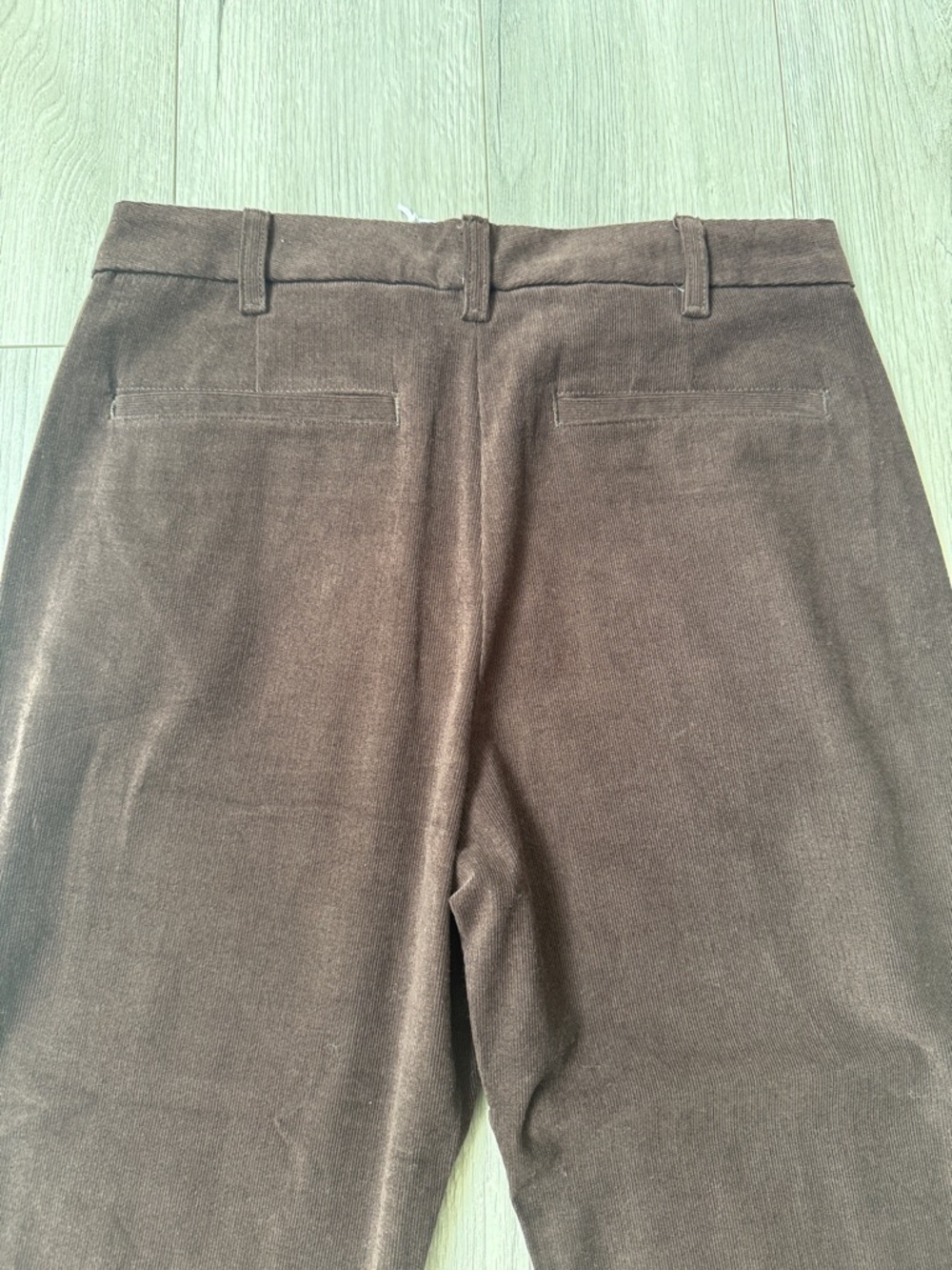 NWT Outerknown Chocolate Brown Flared Corduroy Pants - Picture 7 of 7